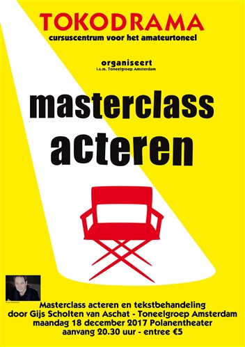 Voorkant flyer masterclass Gijs Scholten van Aschat